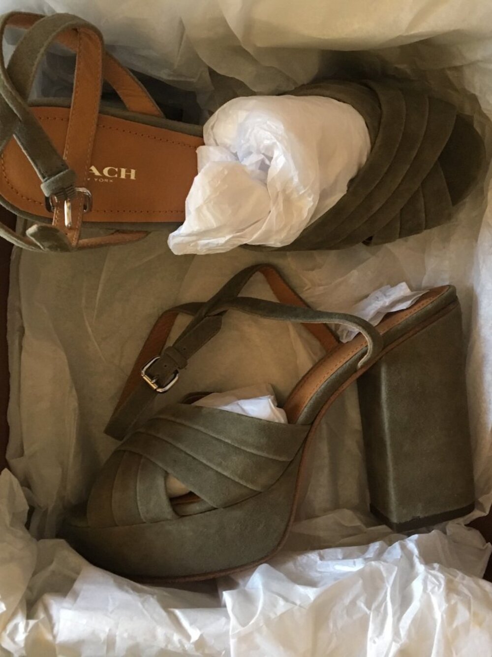 2016 Coach Nikeeta Lux Fog 4.25” Platforms, Size 9B (NIB)